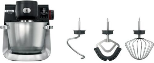 מיקסר משולב משקל דיגטלי ומסך מגע בגודל 2.5 אינץ’ + קערת נירוסטה 5.5 ליטר Bosch MUMS6ZS00 1600W - צבע שחור / נירוסטה - שנתיים אחריות יבואן רשמי BSH