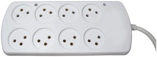 רב שקע 8 יציאות ללא מפסק כבל באורך 1 מטר Deko DPS-8