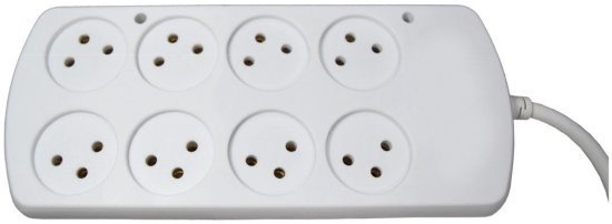 רב שקע 8 יציאות ללא מפסק כבל באורך 1 מטר Deko DPS-8