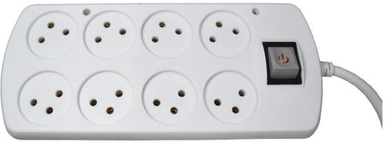 רב שקע 8 יציאות עם מפסק כבל באורך 1 מטר Deko DPS-8S