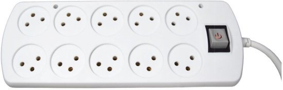 רב שקע 10 יציאות עם מפסק כבל באורך 3 מטר Deko DPS-10S