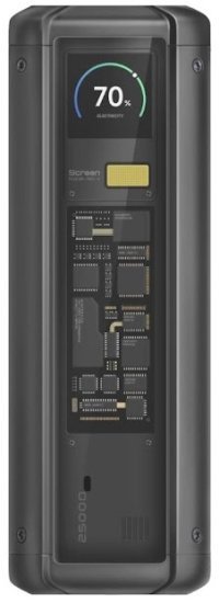 סוללת גיבוי ניידת HyperCharge 212W 25000mAh מבית Xiaomi - צבע שחור - שנה אחריות יבואן רשמי על ידי המילטון