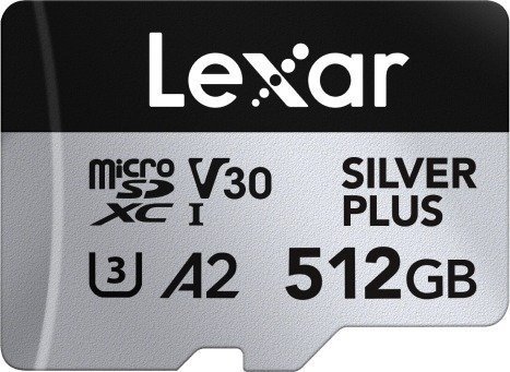 כרטיס זיכרון Lexar Professional Silver Plus microSDXC עם מתאם SD - נפח 512GB