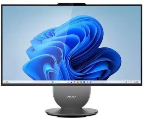 מחשב All-in-One ללא מסך מגע Lenovo Yoga AiO 27IAH10 F0J2003BIV - צבע Luna Grey - מקלדת ועכבר אלחוטיים כלולים באריזה