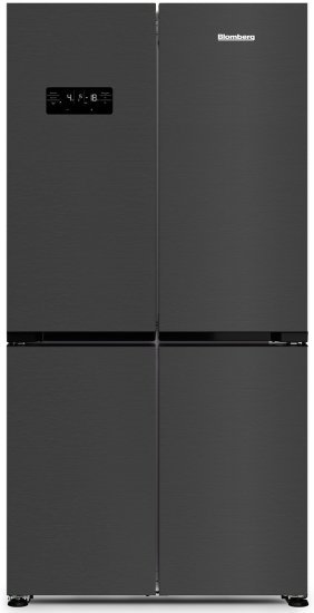 מקרר 4 דלתות מקפיא תחתון אינוורטר 572 ליטר Blomberg KQD1638XBR - נירוסטה מושחרת