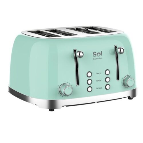 מצנם 4 פרוסות Sol Exclusive SL-7408 1500W - צבע ירוק מנטה
