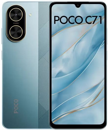 טלפון סלולרי Xiaomi Poco C71 4GB+128GB - צבע כחול - שנתיים אחריות יבואן רשמי ע''י המילטון