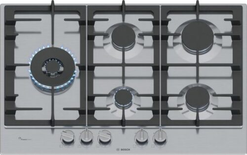 כיריים גז 5 להבות בישול 75 ס''מ Bosch Serie 6 PCS7A5I90Y FlameSelect - נירוסטה - שנה אחריות יבואן רשמי BSH