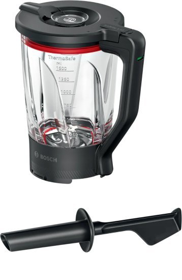 אביזר בלנדר זכוכית ThermoSafe בנפח 1.5 ליטר למיקסר מסדרת Bosch MUMS6