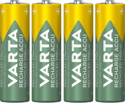 4 סוללות AA נטענות Varta Alkaline HR6