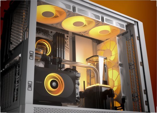 מארז ללא ספק Corsair 4000D RS FRAME ARGB Tempered Glass Mid Tower ATX - צבע לבן