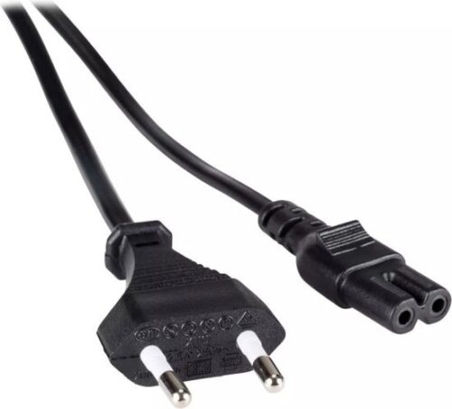 כבל חשמל 2 פינים EU ל- C7 0.75mm באורך 3 מטר מבית Luggar