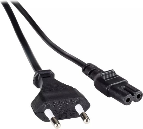 388466_b_1.jpg כבל חשמל 2 פינים EU ל- C7 0.75mm באורך 5 מטר מבית Luggar