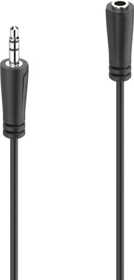 כבל PL-3.5 מ''מ זכר לנקבה באורך 3 מטר מבית Hama - צבע שחור
