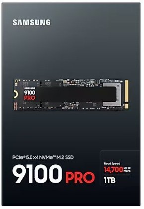 390337_b_1.jpg כונן SSD פנימי בטכנולוגיית NVMe ובתצורת חיבור PCIe Gen 5 דגם 9100PRO מבית Samsung - נפח 1TB