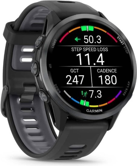 שעון חכם Garmin Forerunner 970 47mm - צבע אפור כהה עם רצועת סיליקון שחורה - כולל ממשק מלא בעברית - שנתיים אחריות יבואן רשמי על ידי רונלייט