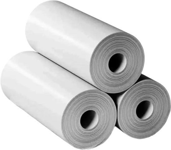 390357_b_1.jpg נייר תרמי לבן למצלמת Aimo P02 - רוחב 56 מ''מ - אורך 6 מטר - סה''כ 3 יחידות