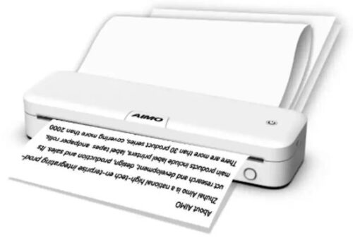 מדפסת תרמית ניידת A4 דגם M831 מבית Aimo - צבע לבן