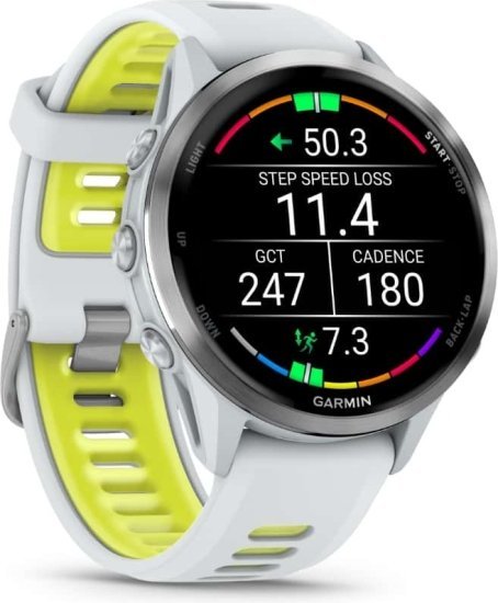390392_b_1.jpg שעון חכם Garmin Forerunner 970 47mm - צבע אבן לבנה עם רצועת סיליקון בצבע אבן לבנה / צהובה - כולל ממשק מלא בעברית - שנתיים אחריות יבואן רשמי על ידי רונלייט