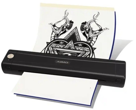 390395_b_1.jpg מדפסת תרמית ניידת מקצועית לקעקועים דגם M08EWS מבית Aimo - צבע שחור