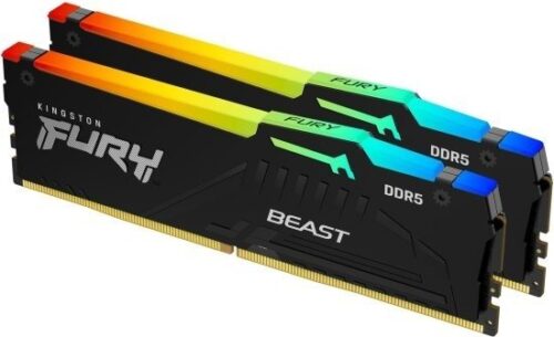 זכרון למחשב Kingston FURY BEAST RGB 2x32GB DDR5 5600MT / s CL36