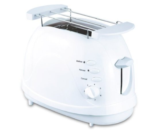 מצנם 2 פרוסות 700W עם מעמד נשלף ללחמניות ובייגלים Benaton BT-4410 - צבע לבן