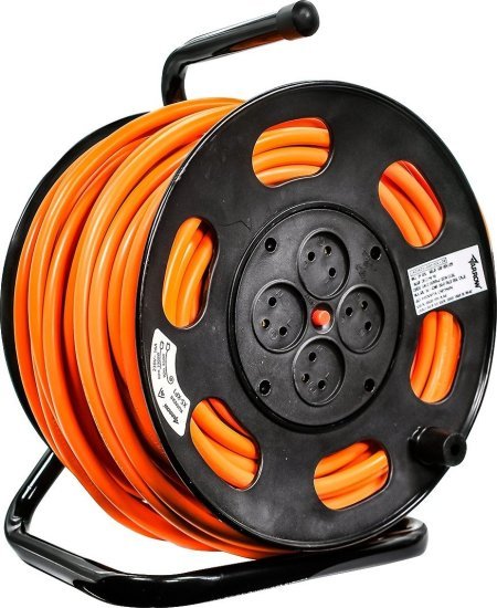 תוף מאריך 40 מטר כבל 3x2.5 מ''מ 4 שקעים ישראליים ARROW