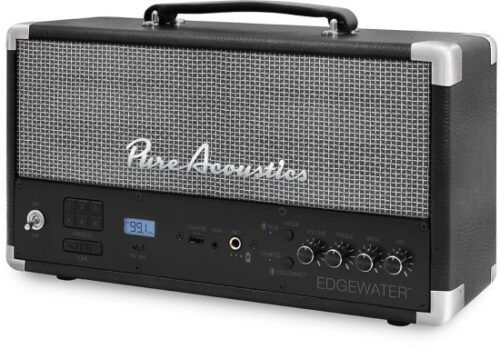 רמקול סטריאו נייד Bluetooth 100W עם DSP מבית Pure Acoustics - גימור עור שחור