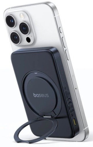 393494_b_1.jpg סוללת גיבוי מגנטית PicoGo Qi2 בנפח 5000mAh בהספק מקסימלי של 20W מבית Baseus - צבע שחור