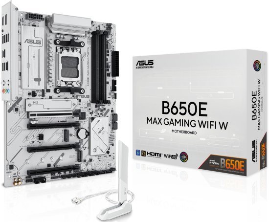 לוח אם ASUS B650E MAX GAMING WIFI AM5 AMD DDR5 - צבע לבן
