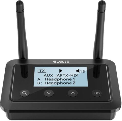 394130_b_1.jpg מתאם בלוטוס עם צג, כולל משדר לאוזניות + מקלט לרסיבר, דגם +B03 מבית 1Mii