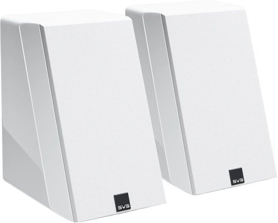 זוג רמקולים מדפיים Ultra Evolution Elevation מבית SVS - צבע לבן מבריק
