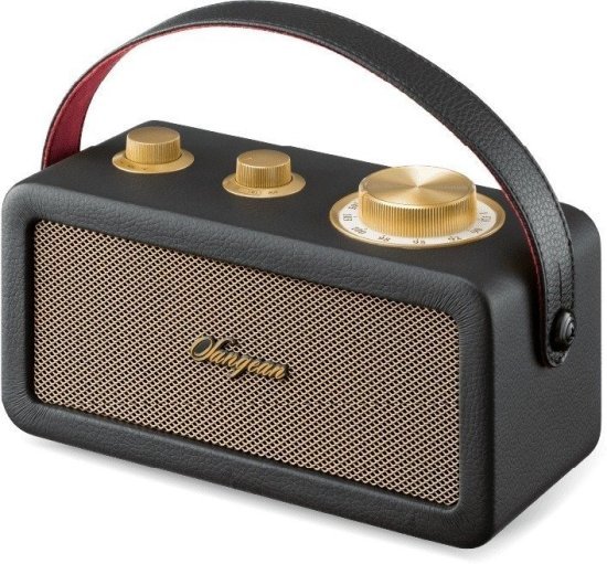 רדיו נייד SANGEAN RA-101 Portable Wooden Cabinet Radio - צבע שחור וזהב