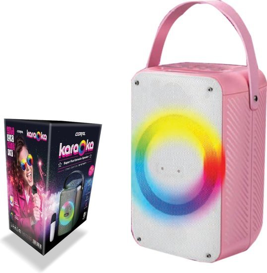 בידורית Bluetooth ניידת דגם Karaoka מבית CORAL- צבע רוד