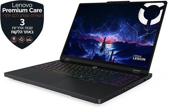מחשב נייד Lenovo Legion Pro 5-16IAX10H 83LU0033IV - צבע Eclipse Black