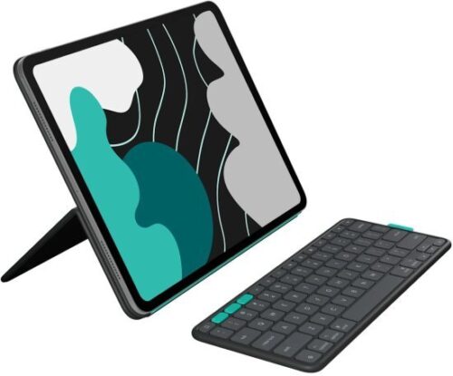 398881_b_1.jpg כיסוי מקלדת Logitech Flip Folio ל- Apple iPad Pro 13 (M4) / Air 13 (M2 & M3) - צבע Graphite - שפה עברית ואנגלית