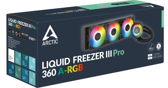 קירור נוזלי למעבד Liquid Freezer III Pro 360 A-RGB מבית Arctic - צבע שחור