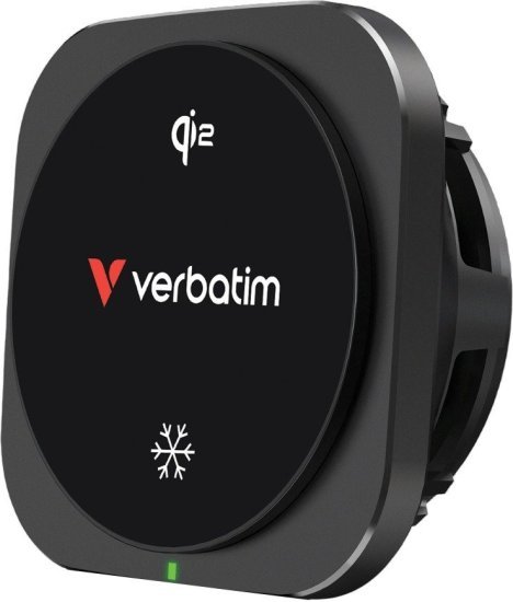 399205_b_1.jpg מעמד טעינה אלחוטית מגנטי לרכב Charge n Drive Qi2 מבית Verbatim