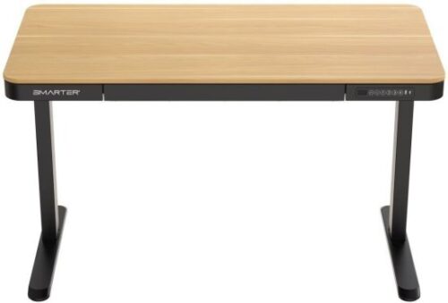 שולחן חכם מתכוונן בגודל 120X60 ס''מ Smarter ET119W-C - צבע שחור משולב עץ אלון