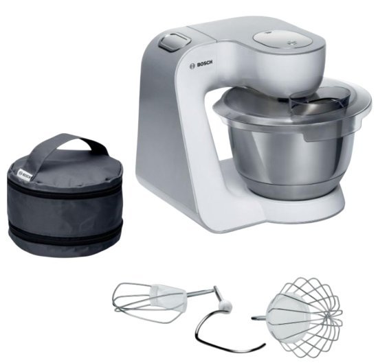 מציאון ועודפים - מיקסר מקצועי 3.9 ליטר Bosch MUM58200 - צבע כסוף / לבן - שנתיים אחריות יבואן רשמי BSH