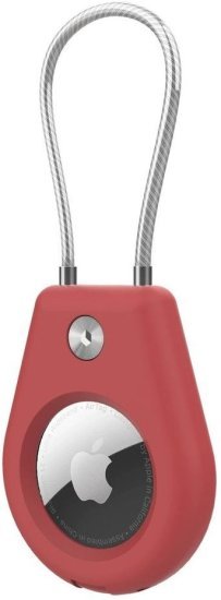 כיסוי מחזיק מפתחות ל-Apple AirTag דגם The Zephiron מבית Camel Mountain - צבע אדום