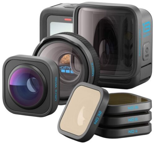 401634_b_1.jpg מצלמת אקסטרים GoPro HERO13 Black + HB-Series Lens Collection - שנתיים אחריות יבואן רשמי על ידי רונלייט