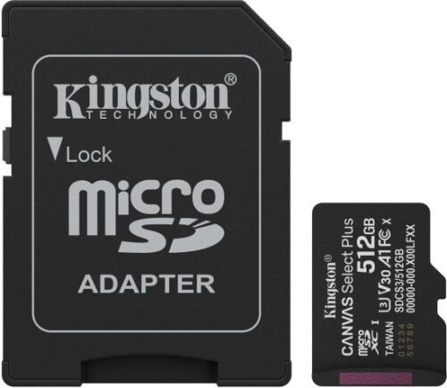 401760_b_1.jpg כרטיס זיכרון microSD עם מתאם דגם Kingston Canvas Select Plus SDCS3 / 512GB - נפח 512GB