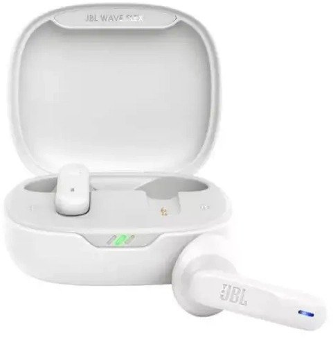 אוזניות TWS דגם Wave Flex מבית JBL - צבע לבן