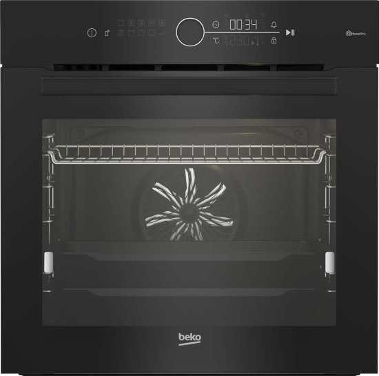 תנור בנוי פירוליטי 72 ליטר 15 תוכניות Beko BBIM13401XPSWE - צבע זכוכית שחורה