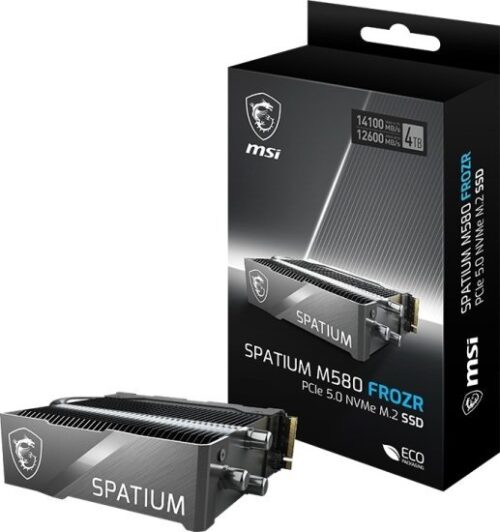 כונן MSI SPATIUM M580 FROZR 4TB PCIe 5.0 NVMe M.2 SSD - נפח 4TB