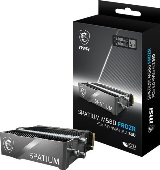 כונן MSI SPATIUM M580 FROZR 4TB PCIe 5.0 NVMe M.2 SSD - נפח 4TB