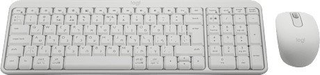 סט מקלדת ועכבר אלחוטיים Logitech Compact MK250 - צבע Off-White