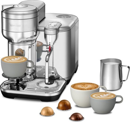 מכונת קפה Nespresso Vertuo Creatista - צבע כסוף - שנה אחריות יבואן רשמי