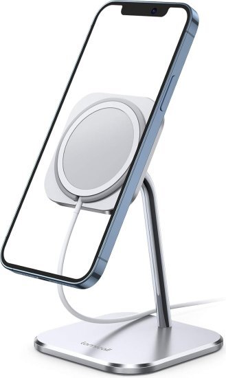 403825_b_1.jpg מעמד מתכוונן לטלפון מותאם MagSafe מבית Lamicall - צבע כסוף